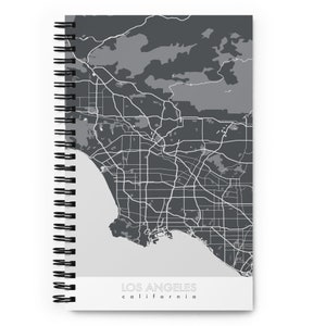 Los Angeles Spiral Notebook (Dotted Paper) - Charcoal Gray / Bullet Journal / Minimalist Notebook