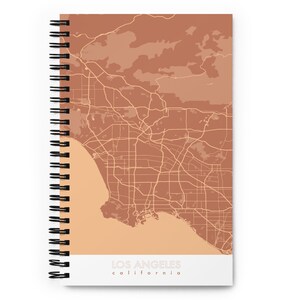 Los Angeles Spiral Notebook (Dotted Paper) - Beige Pink / Bullet Journal / Minimalist Notebook