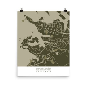 Reykjavik Map Print - Wald