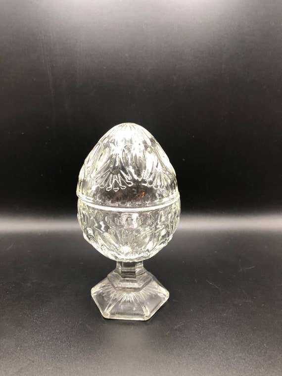 Beautiful Cut Crystal Glass Avon Egg Shaped Trink… - image 1