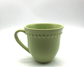 Oversized Lime/Light Green Pottery Barn “Emma” Coffee Cup