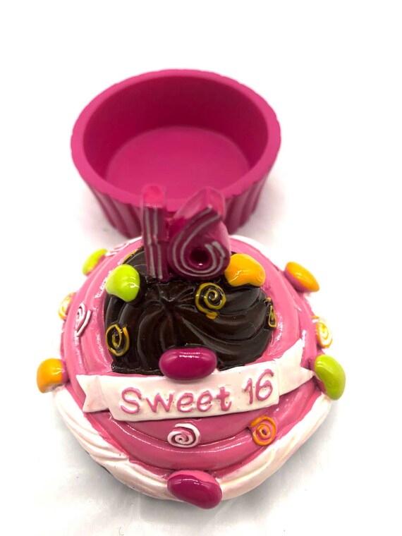 Super Cute Sweet 16 Pink Cupcake Trinket Box Perf… - image 6
