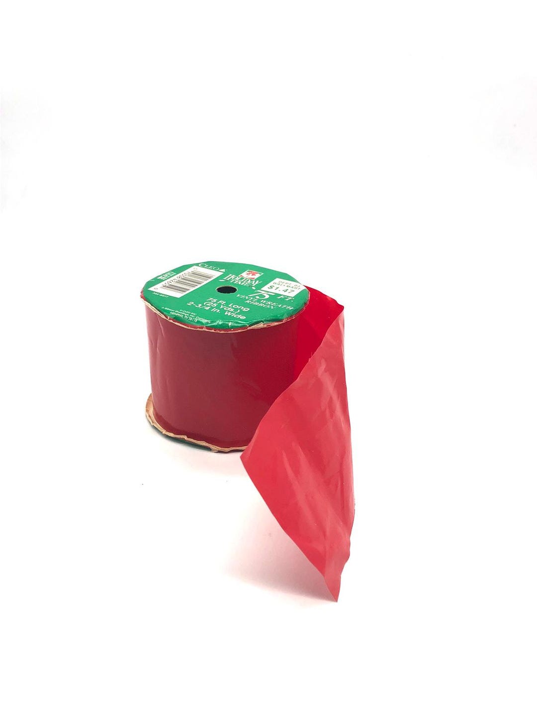 Great Vintage Cleo Holiday Time Plastic Red Holiday Christmas Ribbon - Etsy