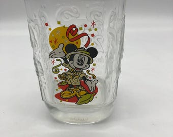 Collectible McDonald's Disney Animal Kingdom Mickey Mouse Clear Glass