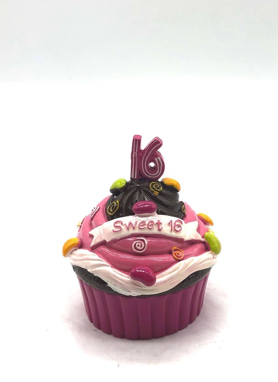 Super Cute Sweet 16 Pink Cupcake Trinket Box Perf… - image 1