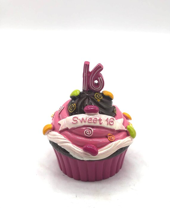 Super Cute Sweet 16 Pink Cupcake Trinket Box Perf… - image 2