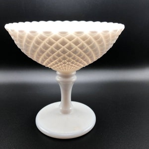Gorgeous Westmorland Milk Glass Hobnail Compote Candy Dish