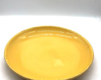 Beautiful Large Golden Yellow Platter Shallow Bowl Perfect For Fruit Display