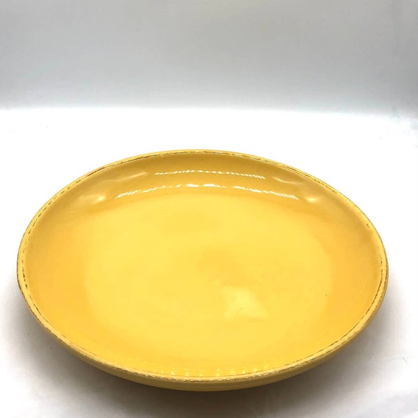 Beautiful Large Golden Yellow Platter Shallow Bowl Perfect For Fruit Display
