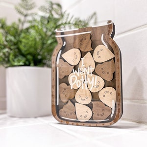 DIGITAL Potty Training Reward Jar SVG Glowforge Laser Cut File, I Went Potty Wood Acrylic Bathroom Reward Mason Jar Laser Files