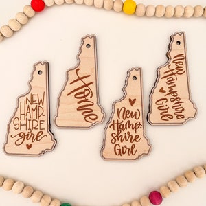 DIGITAL New Hampshire Girl Keychains SVG Laser Files, New Hampshire Keychain File, New Hampshire is Home Svg Glowforge Files