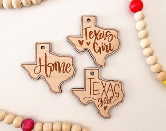 DIGITAL Texas Girl Keychains SVG Laser Files, Texas Keychain File, Texas is Home Svg Glowforge Files