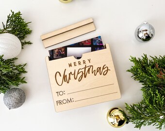 Archivo digital de corte láser Glowforge para tarjetas de regalo navideñas, diseño SVG, para uso comercial. Archivos láser para tarjetas de regalo navideñas de Hanukkah.