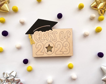 2024-2029 Graduation Giftcard Holder SVG Glowforge Laser Cut File, Congrats Class of 2024 Senior Gift Ideas Laser-Ready Digital File