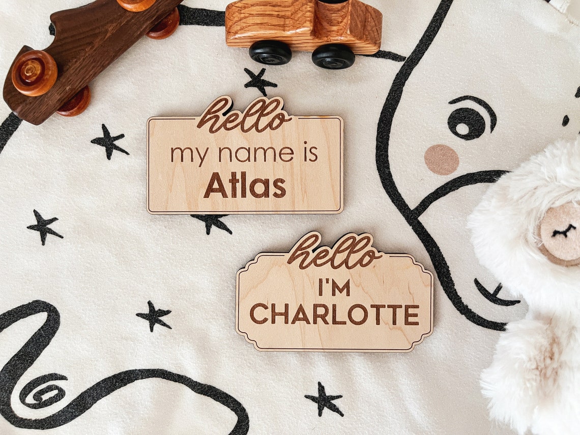 DIGITAL Birth Announcement Sign SVG Laser Cut File, Baby Name Sign ...