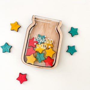 DIGITAL Class Stars Reward Jar SVG Glowforge Laser Cut File, Kids Star Jar Classroom Homeschool Reward Mason Jar Laser Machine Files image 4