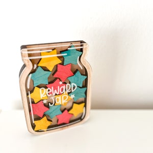 DIGITAL Class Stars Reward Jar SVG Glowforge Laser Cut File, Kids Star Jar Classroom Homeschool Reward Mason Jar Laser Machine Files image 6