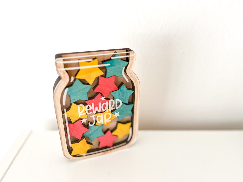 DIGITAL Class Stars Reward Jar SVG Glowforge Laser Cut File, Kids Star Jar Classroom Homeschool Reward Mason Jar Laser Machine Files image 6