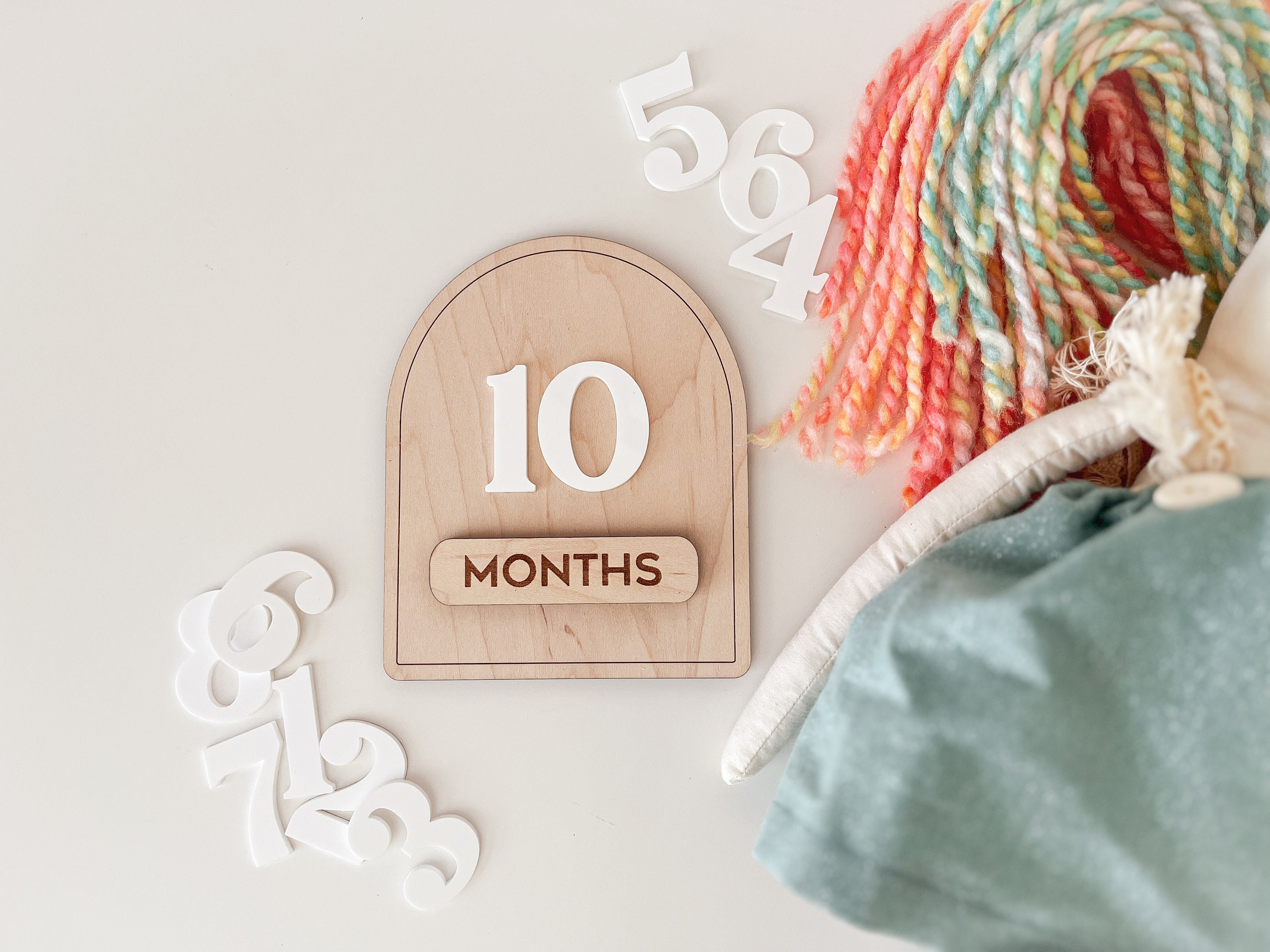 DIGITAL Interchangeable Monthly Milestone Markers SVG Laser Cut File ...