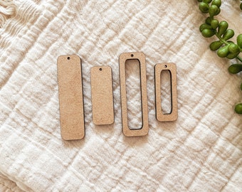 DIGITAL Rectangular Drop Earrings SVG Bundle 1, Oblong Rectangle Earrings Svg Laser File, Glowforge Earring Files, Cricut Earring Files