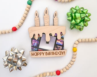 DIGITAL Happy Birthday Cake Gift Card Holder SVG Laser-Ready Cut File, Commercial Use Glowforge Bday Gift Ideas