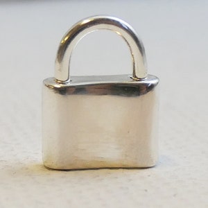 Small Sterling Silver Padlock Charms 5 pieces- Padlock Lock Clasp - 925 Silver Padlock Charms - Lock Charms - Lock Pendants Can Be Opened