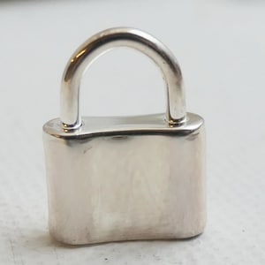 Medium Sterling Silver Padlock Charms 5 pieces - Padlock Lock Clasp - 925 Silver Padlock Charms - Lock Charms - Lock Pendants Can Be Opened
