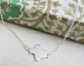 Texas State Sterling Silver 925 Bracelet - Texas Jewelry Gifts for Women - College University Back to School Gift Bridesmaid Friendship Gift