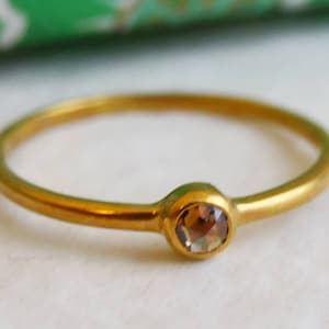 Rose Cut Diamond in 14kt yellow gold Ring - Engagement Dainty Ring - Diamond Jewelry - Bridal Jewelry  - Wedding Rings - Engagement Ring