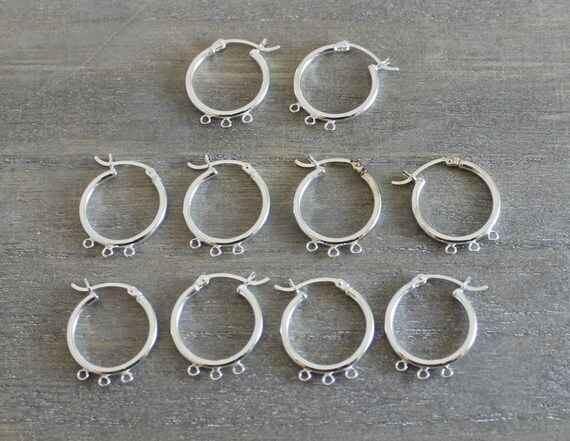3 Loop Chandelier Hoop Earrings In Sterling Silver Image 0