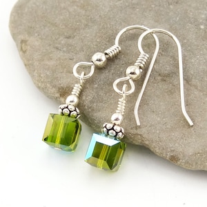 Swarovski Crystal Cube Earrings