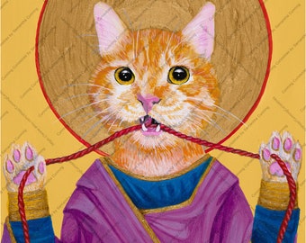 Saint Kitty of String Theory and Loose Yarn
