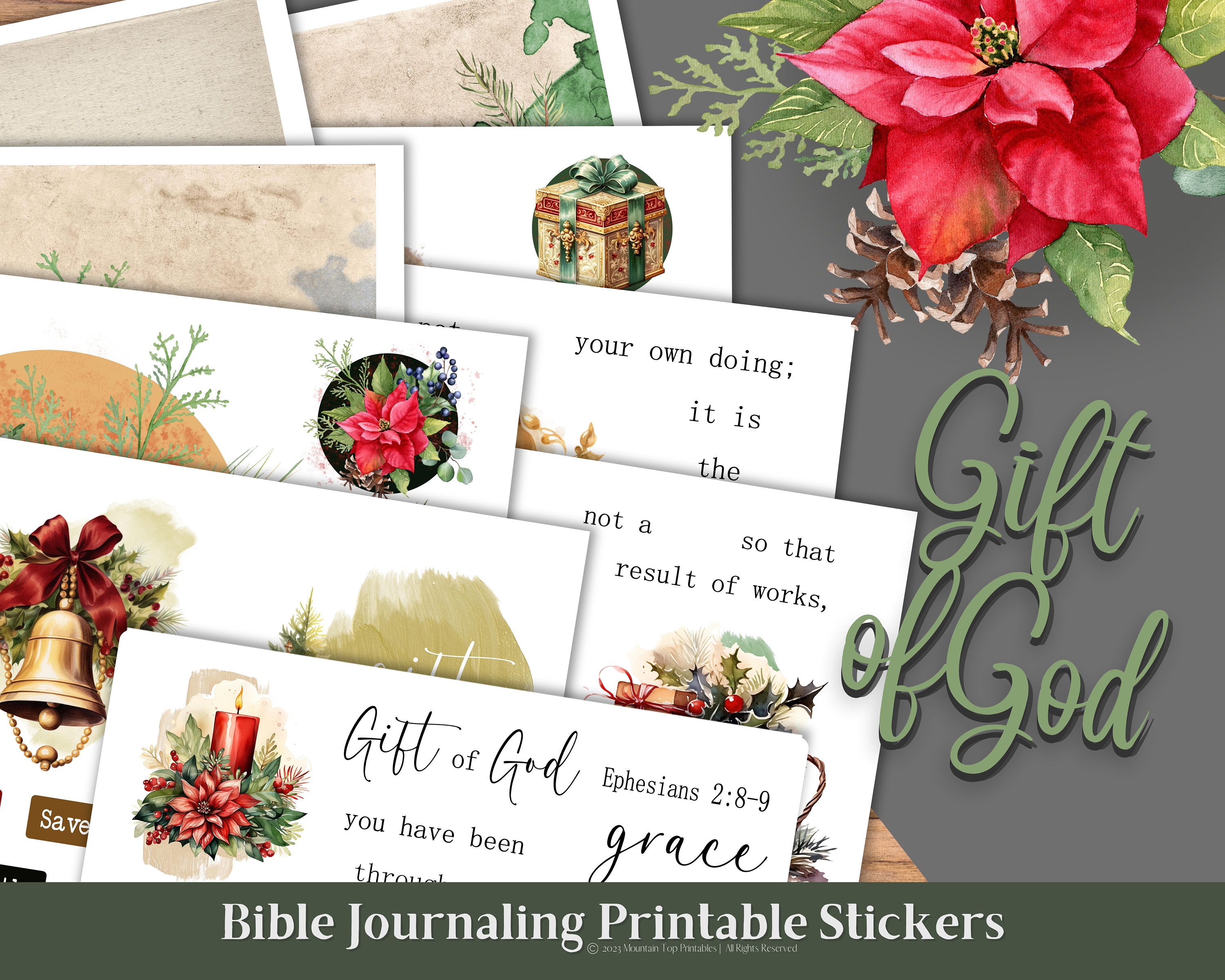 Christmas Bible Journaling Printable for Her Gift of God Digital Bible ...