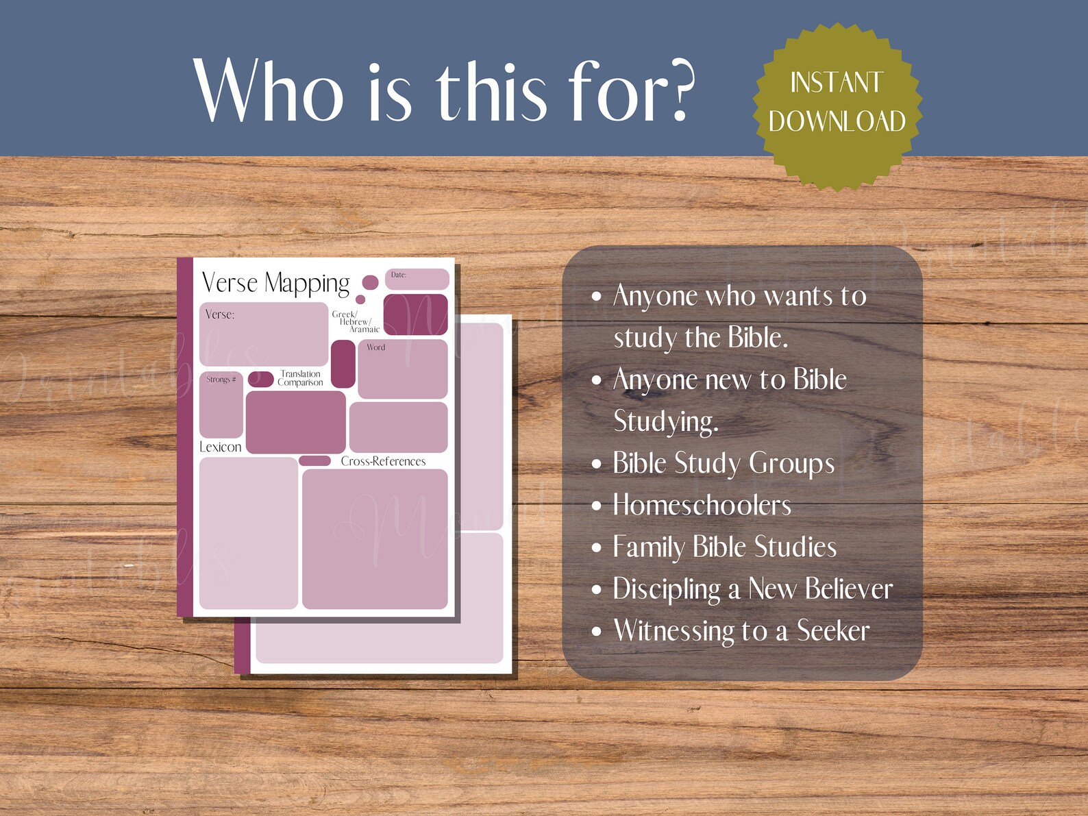 Verse Mapping Printable: Bible Study Journal, Scripture Notes (digital ...
