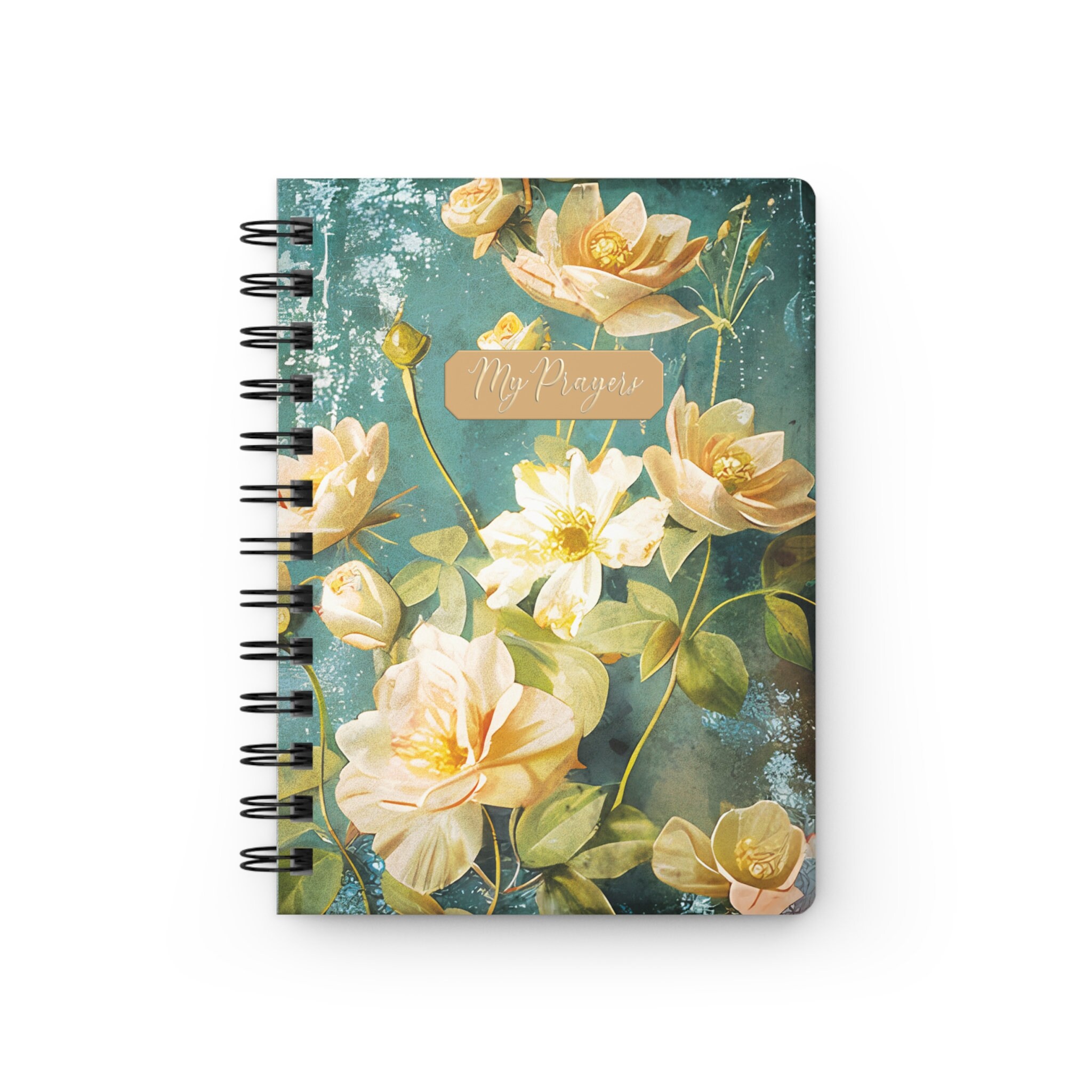 Prayer Journal Cottagecore Vintage Style Floral Spiral Bound Notebook ...