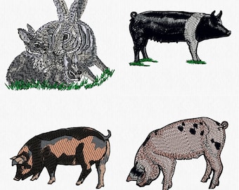 Farm Animals 1 Machine Embroidery Designs