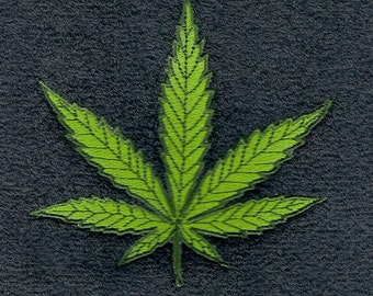Cannabis Marijuana 4 inch Machine Embroidery Design