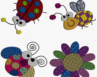 Cute Bugs Machine Embroidery Designs