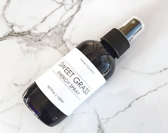 Spray de limpeza Sweet Grass Smudge: névoa de limpeza Aura (4,0 fl oz)