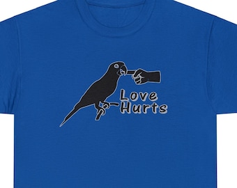 Love Hurts Bird - Unisex Heavy Cotton Funny T-Shirt