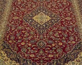 Amazing 13x10 ft Large rug,oversize rug, Vintage rug, Floral rug,oriental rug, wool rug, handMade rug, handknotted rug, Golden carpet 9.8x12