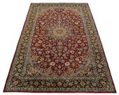 Beautiful rug, 11 x 8 ft rug ,Vintage rug, hand knotted made rug,11 39 4 quot x 7 39 9 quot feet, large floral rug,saloon area rug, wool rug,flower carpet
