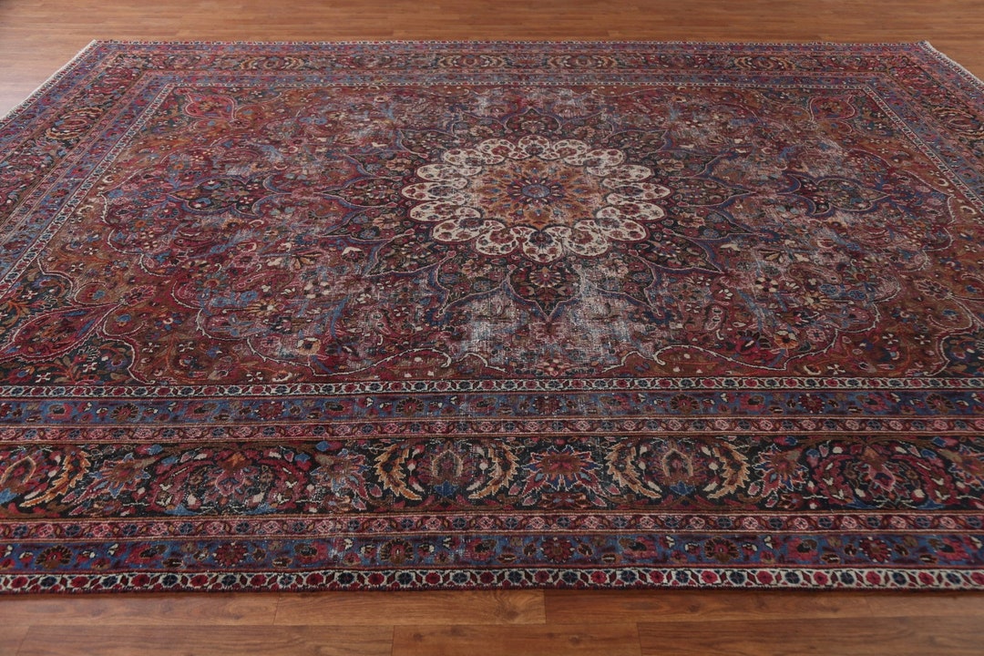 Antique Old Rug, Large 12'x9' Ft Rug ,palace Mansion Rug,medallion Rug ...