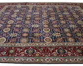 Superb Large rug, Over sized rug 13x11 ft Vintage rug, 10 39 8 quot x 12 39 5 quot feet rug, wool rug, geometric floral rug,hand knotted rug,big Carpet