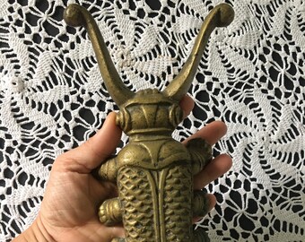 Boot Jack Cast Iron Antique Beetle style remove boots easily door stop Gift Blac
