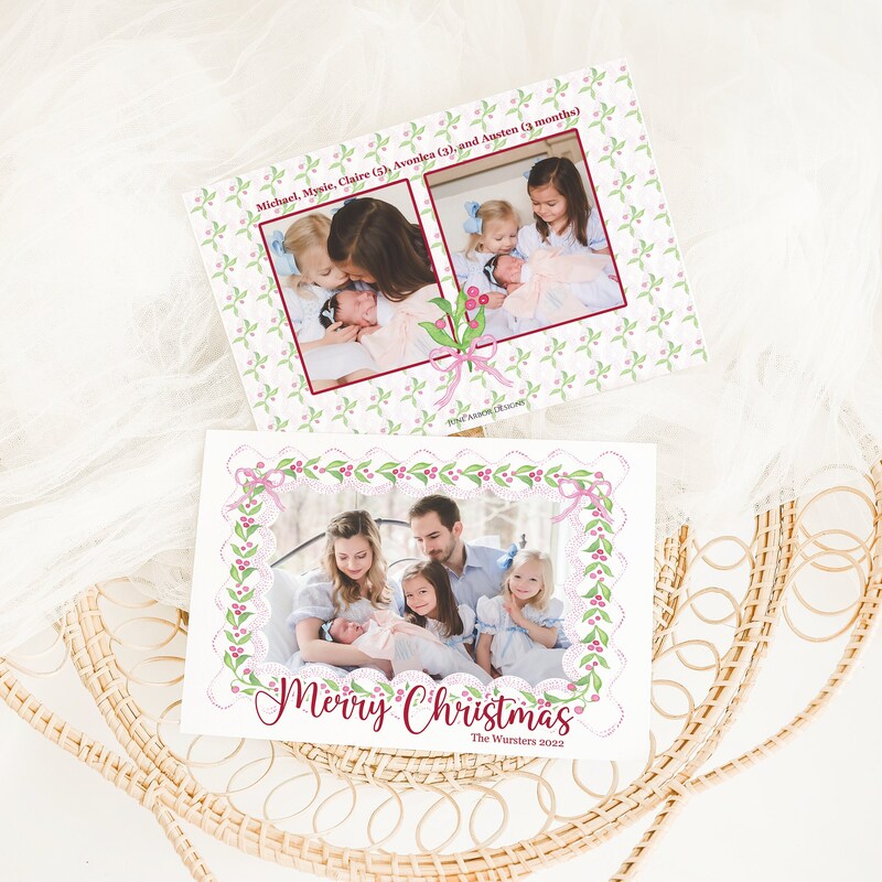 Christmas Card Template Etsy