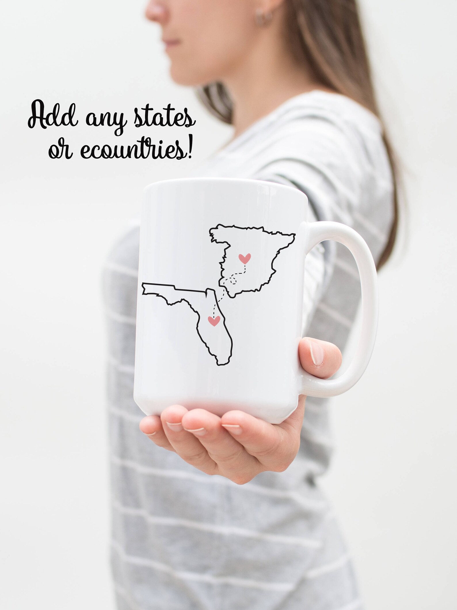 Best Friends Coffee Mug Long Distance Love State to Sate Etsy