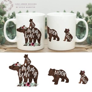 Papa Bear with Cub Papa bear Baby Bear PapaBear Mug Dad Mug Bear Cub Bear with Cubs Mug Daddy Bear Dad Gift dad to be image 6