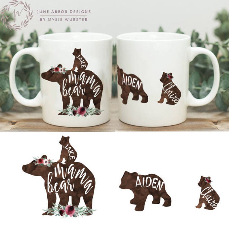 Papa Bear with Cub Papa bear Baby Bear PapaBear Mug Dad Mug Bear Cub Bear with Cubs Mug Daddy Bear Dad Gift dad to be image 6