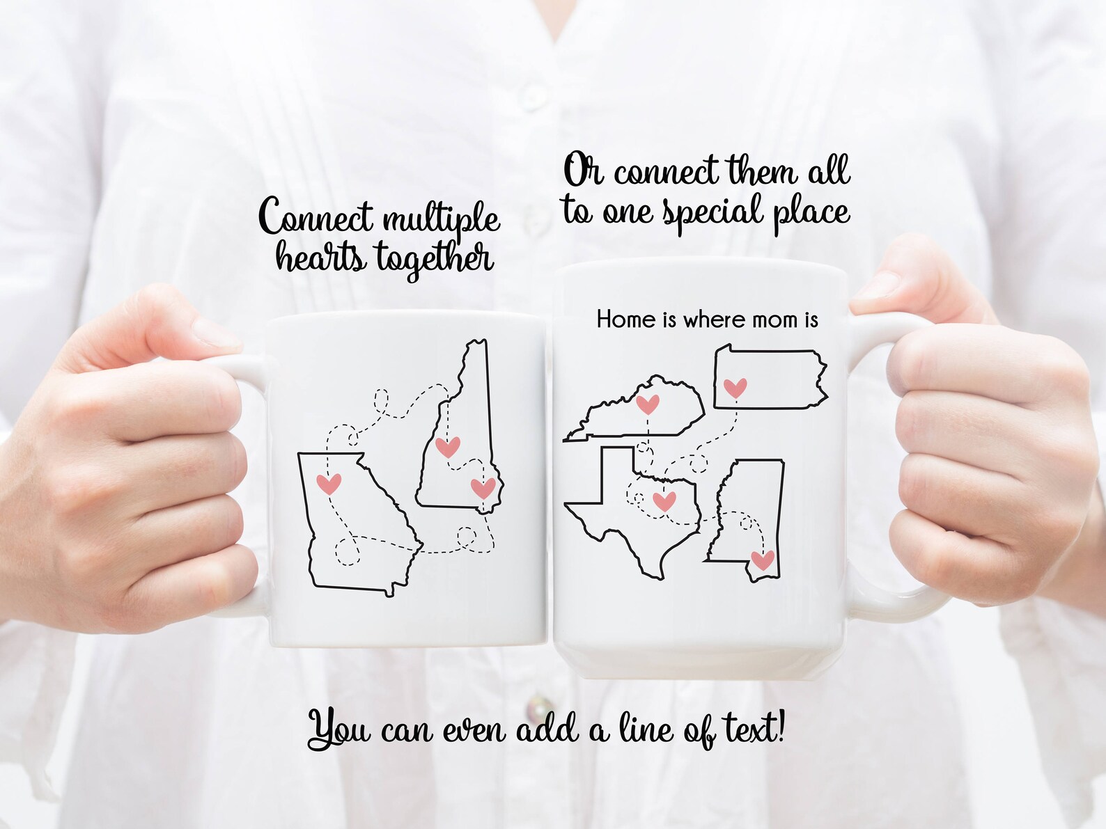 Best Friends Coffee Mug Long Distance Love State to Sate Etsy